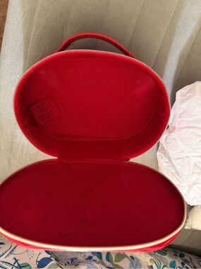 Dior Red Oval Cosmetic Case